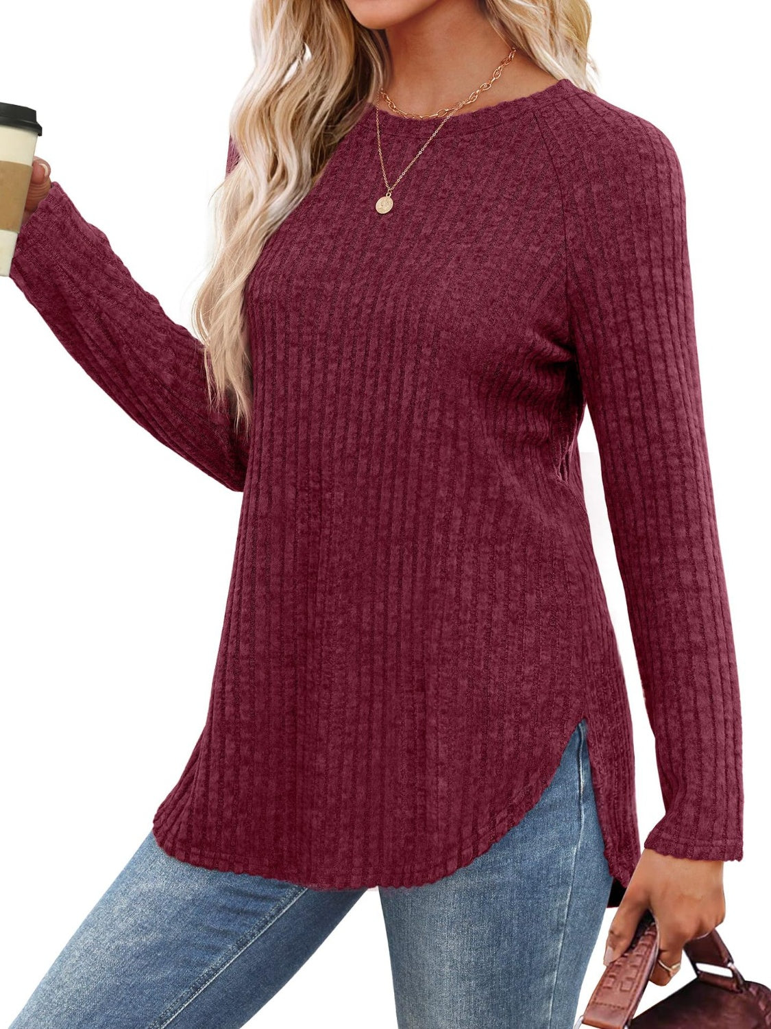 Round Neck Raglan Sleeve T-Shirt